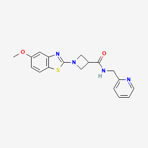 1-(5-methoxybenzo[d]thiazol-2-yl)-N-(pyridin-2-ylmethyl)azetidine-3-carboxamide