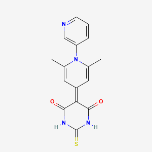 molecular formula C16H14N4O2S B2401469 5-(2,6-dimethyl-4H-[1,3'-bipyridin]-4-ylidene)-2-thioxodihydropyrimidine-4,6(1H,5H)-dione CAS No. 900136-54-1