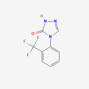 molecular formula C9H6F3N3O B2401474 4-[2-(trifluoromethyl)phenyl]-2,4-dihydro-3H-1,2,4-triazol-3-one CAS No. 155432-11-4