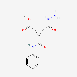 Ethyl 2-(hydrazinecarbonyl)-3-(phenylcarbamoyl)cyclopropane-1-carboxylate