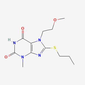 7-(2-Methoxyethyl)-3-methyl-8-propylsulfanylpurine-2,6-dione