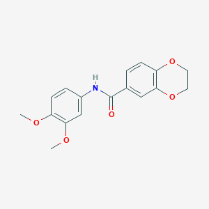 molecular formula C17H17NO5 B2401484 N-(3,4-Dimethoxyphenyl)-2,3-Dihydro-1,4-Benzodioxin-6-carboxamid CAS No. 347316-96-5