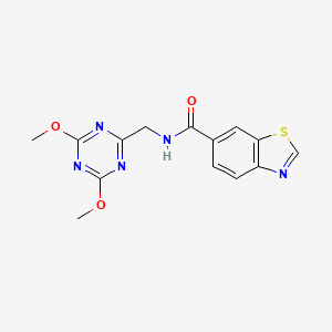 N-((4,6-dimethoxy-1,3,5-triazin-2-yl)methyl)benzo[d]thiazole-6-carboxamide