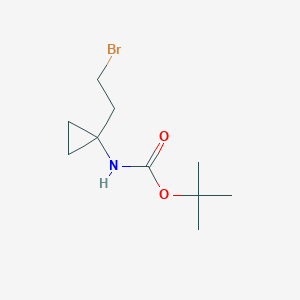 molecular formula C10H18BrNO2 B2401499 叔丁基N-[1-(2-溴乙基)环丙基]氨基甲酸酯 CAS No. 2413869-06-2