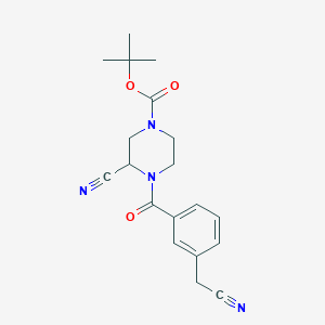 Tert-butyl 3-cyano-4-[3-(cyanomethyl)benzoyl]piperazine-1-carboxylate