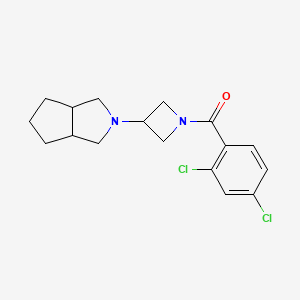 molecular formula C17H20Cl2N2O B2401505 [3-(3,3a,4,5,6,6a-Hexahydro-1H-cyclopenta[c]pyrrol-2-yl)azetidin-1-yl]-(2,4-dichlorophenyl)methanone CAS No. 2415631-95-5