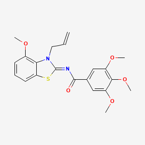 molecular formula C21H22N2O5S B2401509 (Z)-N-(3-allyl-4-methoxybenzo[d]thiazol-2(3H)-ylidene)-3,4,5-trimethoxybenzamide CAS No. 868376-07-2