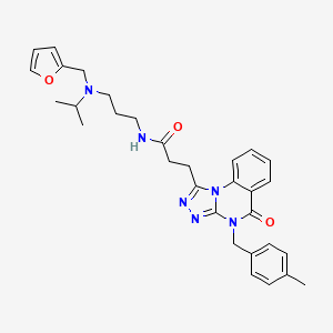 N-(3-{[(furan-2-yl)methyl](propan-2-yl)amino}propyl)-3-{4-[(4-methylphenyl)methyl]-5-oxo-4H,5H-[1,2,4]triazolo[4,3-a]quinazolin-1-yl}propanamide