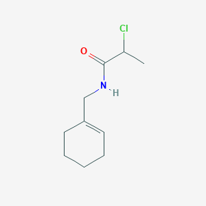 molecular formula C10H16ClNO B2401574 2-Chloro-N-(cyclohexen-1-ylmethyl)propanamide CAS No. 1854829-68-7