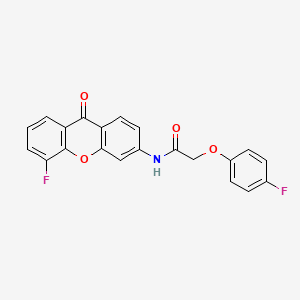 molecular formula C21H13F2NO4 B2401575 N-(5-fluoro-9-oxoxanthen-3-yl)-2-(4-fluorophenoxy)acetamide CAS No. 886171-81-9