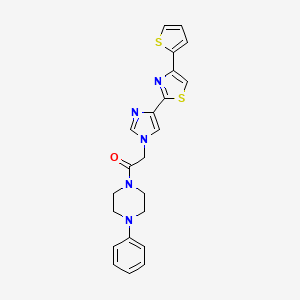 1-(4-phenylpiperazin-1-yl)-2-(4-(4-(thiophen-2-yl)thiazol-2-yl)-1H-imidazol-1-yl)ethanone