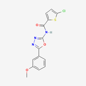5-chloro-N-[5-(3-methoxyphenyl)-1,3,4-oxadiazol-2-yl]thiophene-2-carboxamide