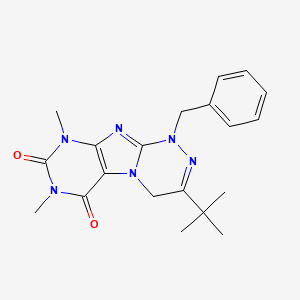 molecular formula C20H24N6O2 B2401593 1-benzyl-3-(tert-butyl)-7,9-dimethyl-7,9-dihydro-[1,2,4]triazino[3,4-f]purine-6,8(1H,4H)-dione CAS No. 898442-98-3