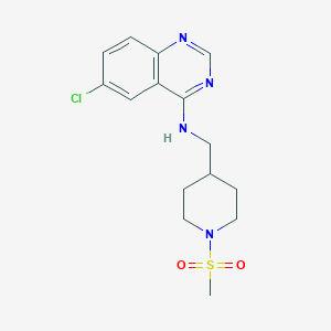 6-Chloro-N-[(1-methylsulfonylpiperidin-4-yl)methyl]quinazolin-4-amine