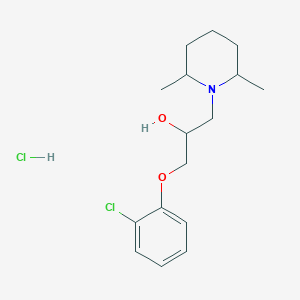 molecular formula C16H25Cl2NO2 B2401614 1-(2-Chlorophenoxy)-3-(2,6-dimethylpiperidin-1-yl)propan-2-ol hydrochloride CAS No. 1217728-25-0