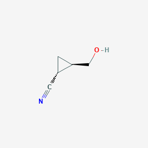 molecular formula C5H7NO B2401618 (1R,2R)-2-(hydroxymethyl)cyclopropane-1-carbonitrile CAS No. 39891-85-5