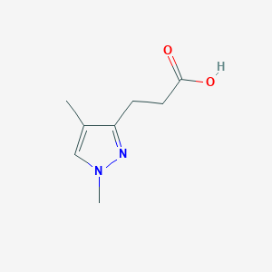 molecular formula C8H12N2O2 B2401662 3-(1,4-Dimethylpyrazol-3-yl)propanoic acid CAS No. 1367987-84-5