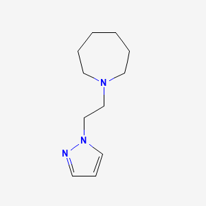 molecular formula C11H19N3 B2401689 1-(2-(1H-吡唑-1-基)乙基)氮杂环己烷 CAS No. 1872525-17-1