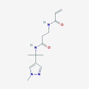 molecular formula C13H20N4O2 B2401695 N-[2-(1-Methylpyrazol-4-yl)propan-2-yl]-3-(prop-2-enoylamino)propanamide CAS No. 2201241-52-1