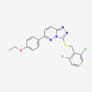molecular formula C20H16ClFN4OS B2401702 3-((2-Chloro-6-fluorobenzyl)thio)-6-(4-ethoxyphenyl)-[1,2,4]triazolo[4,3-b]pyridazine CAS No. 922843-96-7
