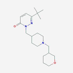 molecular formula C20H33N3O2 B2401704 6-叔丁基-2-({1-[(氧杂环-3-基)甲基]哌啶-4-基}甲基)-2,3-二氢哒嗪-3-酮 CAS No. 2195811-67-5
