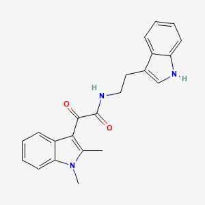molecular formula C22H21N3O2 B2401718 2-(1,2-二甲基-1H-吲哚-3-基)-N-[2-(1H-吲哚-3-基)乙基]-2-氧代乙酰胺 CAS No. 862831-87-6