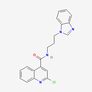 molecular formula C20H17ClN4O B2401722 N-[3-(1H-1,3-benzodiazol-1-yl)propyl]-2-chloroquinoline-4-carboxamide CAS No. 1333548-78-9
