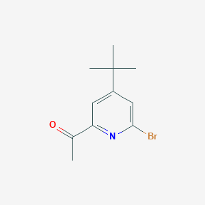 molecular formula C11H14BrNO B2401727 1-(6-Bromo-4-tert-butylpyridin-2-yl)ethanone CAS No. 2116483-38-4