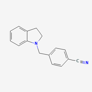 molecular formula C16H14N2 B2401738 4-(2,3-二氢-1H-吲哚-1-基甲基)苯甲腈 CAS No. 926756-91-4