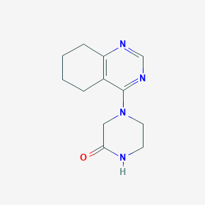 molecular formula C12H16N4O B2401739 4-(5,6,7,8-四氢喹唑啉-4-基)哌嗪-2-酮 CAS No. 2034376-26-4
