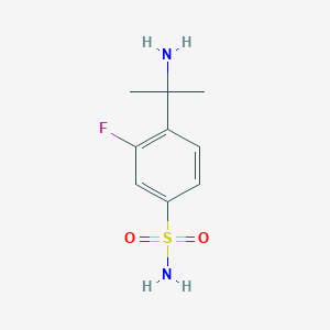 molecular formula C9H13FN2O2S B2401745 4-(2-Aminopropan-2-yl)-3-fluorobenzenesulfonamide CAS No. 1314745-93-1