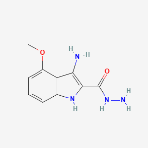 molecular formula C10H12N4O2 B2401757 3-amino-4-methoxy-1H-indole-2-carbohydrazide CAS No. 840496-04-0