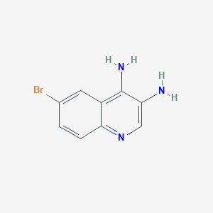 molecular formula C9H8BrN3 B2401787 6-溴喹啉-3,4-二胺 CAS No. 1153095-14-7