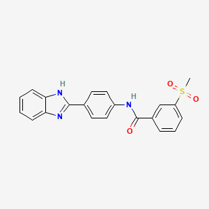 B2401801 N-[4-(1H-benzimidazol-2-yl)phenyl]-3-methylsulfonylbenzamide CAS No. 896290-08-7