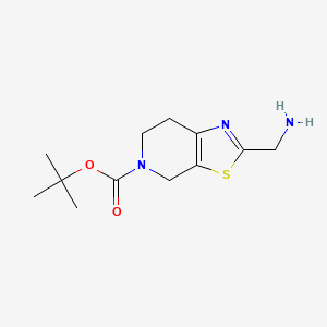 molecular formula C12H19N3O2S B2401810 叔丁基 2-(氨基甲基)-6,7-二氢-4H-[1,3]噻唑并[5,4-c]吡啶-5-羧酸酯 CAS No. 1211590-88-3