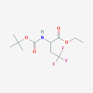 molecular formula C11H18F3NO4 B2401811 2-(叔丁氧羰基氨基)-4,4,4-三氟丁酸乙酯 CAS No. 2322231-10-5