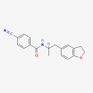 molecular formula C19H18N2O2 B2401818 4-氰基-N-(1-(2,3-二氢苯并呋喃-5-基)丙-2-基)苯甲酰胺 CAS No. 2034514-98-0