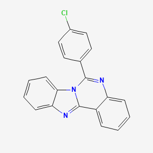 molecular formula C20H12ClN3 B2401819 6-(4-氯苯基)苯并咪唑并[1,2-c]喹唑啉 CAS No. 105997-06-6