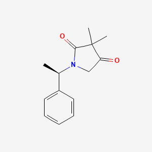 molecular formula C14H17NO2 B2401825 3,3-二甲基-1-[(1R)-1-苯乙基]吡咯烷-2,4-二酮 CAS No. 145704-80-9