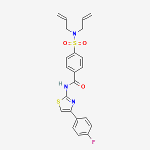 molecular formula C22H20FN3O3S2 B2401835 4-(N,N-diallylsulfamoyl)-N-(4-(4-fluorophenyl)thiazol-2-yl)benzamide CAS No. 476626-13-8
