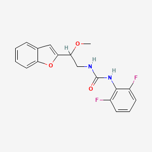 molecular formula C18H16F2N2O3 B2401851 1-(2-(Benzofuran-2-yl)-2-methoxyethyl)-3-(2,6-difluorophenyl)urea CAS No. 2034609-43-1