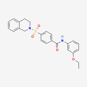 B2401865 4-(3,4-dihydro-1H-isoquinolin-2-ylsulfonyl)-N-(3-ethoxyphenyl)benzamide CAS No. 391876-78-1