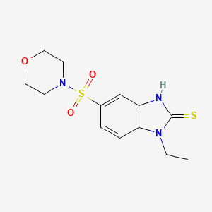 B2401869 1-ethyl-5-(morpholin-4-ylsulfonyl)-1H-benzimidazole-2-thiol CAS No. 733030-44-9