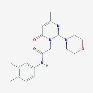 molecular formula C19H24N4O3 B2401903 N-(3,4-二甲苯基)-2-(4-甲基-2-吗啉-4-基-6-氧嘧啶-1(6H)-基)乙酰胺 CAS No. 1251632-09-3