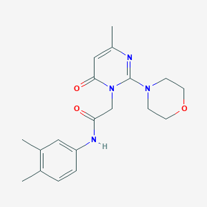 molecular formula C19H24N4O3 B2401903 N-(3,4-dimethylphenyl)-2-[4-methyl-2-(morpholin-4-yl)-6-oxo-1,6-dihydropyrimidin-1-yl]acetamide CAS No. 1251632-09-3