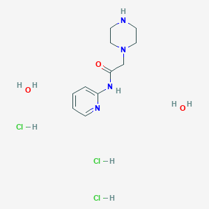 molecular formula C11H23Cl3N4O3 B2401984 2-(Piperazin-1-yl)-N-(pyridin-2-yl)acetamide trihydrochloride dihydrate CAS No. 496808-07-2