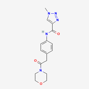molecular formula C16H19N5O3 B2402036 1-methyl-N-(4-(2-morpholino-2-oxoethyl)phenyl)-1H-1,2,3-triazole-4-carboxamide CAS No. 1448135-91-8
