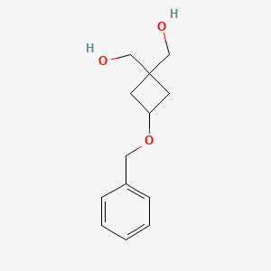 molecular formula C13H18O3 B2402037 [3-(Benzyloxy)-1-(hydroxymethyl)cyclobutyl]methanol CAS No. 20061-24-9