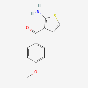 molecular formula C12H11NO2S B2402049 (2-氨基-3-噻吩基)(4-甲氧基苯基)甲酮 CAS No. 436093-36-6