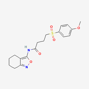 molecular formula C18H22N2O5S B2402053 4-((4-methoxyphenyl)sulfonyl)-N-(4,5,6,7-tetrahydrobenzo[c]isoxazol-3-yl)butanamide CAS No. 946370-65-6